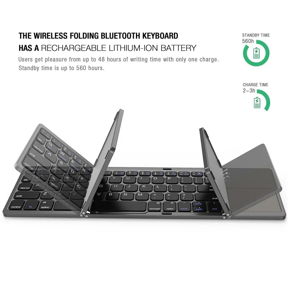 Touchpad folding keyboard 