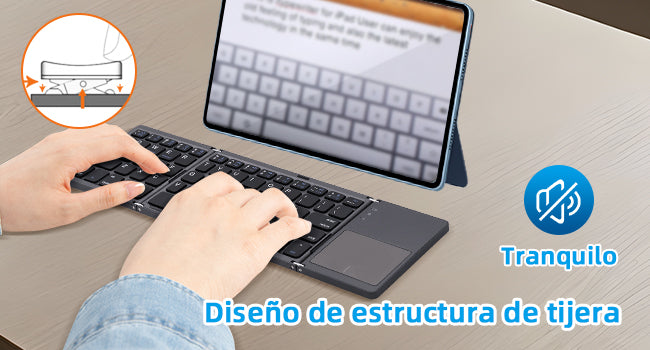 Touchpad folding keyboard 