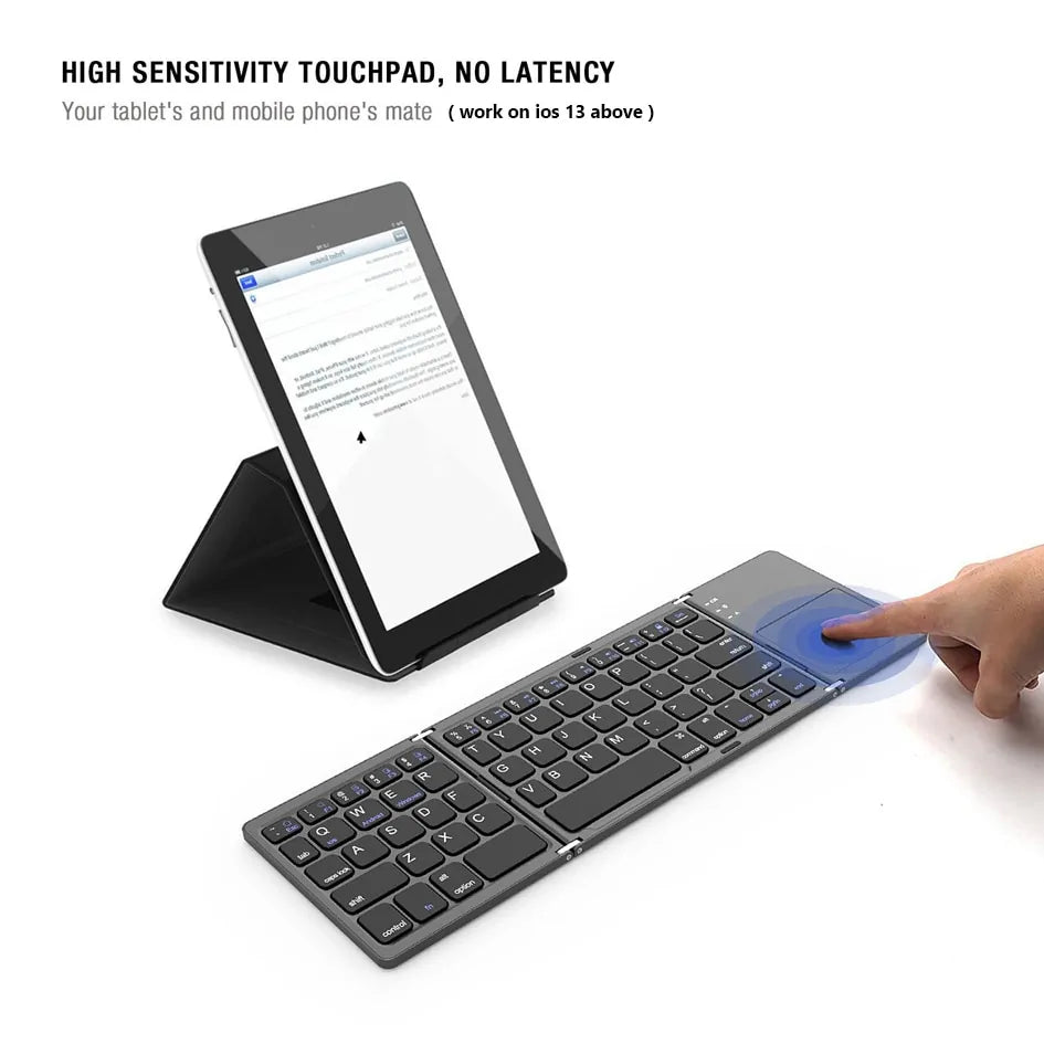 Touchpad folding keyboard 